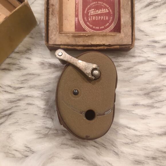 Vintage Deluxe Twinplex Mens Grooming Blade Sharpener Stropper - Picture 7 of 9
